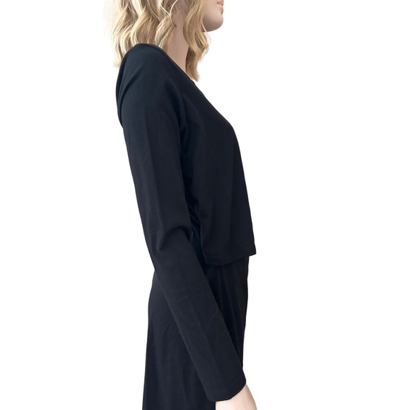 Nordstrom Socialite Dress Cut-Out midriff front Long Sleeve Mini Made in USA - Picture 8 of 13